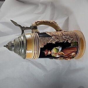 VINTAGE West Germany Bier Stein, "Wer schlaft sundigt nicht"